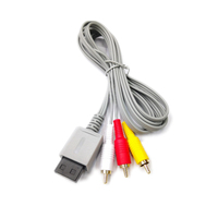 Cable RCA de 1.8m para Consola Nintendo Wii, Cable AV de Audio y Video Compuesto de 480p para Nintendo Wii