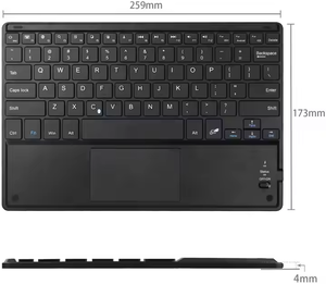 Consegna veloce per la tastiera intelligente del dente blu senza fili con il <span class=keywords><strong>Touchpad</strong></span> per iPad - Product Image 1