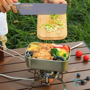 Rectangular Stainless Steel Lunch <b>Box</b> With Bamboo Lid Leak Proof Dishwasher Safe Minimalist Design Daily Use - Product Image 3