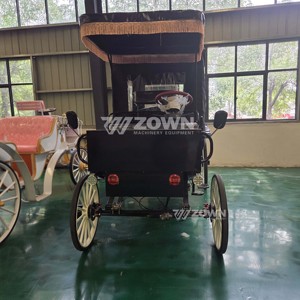 Voiture électrique de tourisme vintage ZOWN noire avec roues crème pour le transport de passagers touristiques - Product Image 4