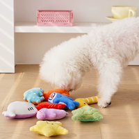 Peluche de chien doux de la série Ocean mignon petits jouets à mâcher pour chiot en peluche avec couineurs