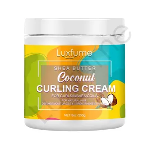 Luxfume OEM/ODM Label Pribadi Perawatan Rambut Keriting Organik Curl Defining Curls Enhancer Curling Cream untuk Rambut Alami