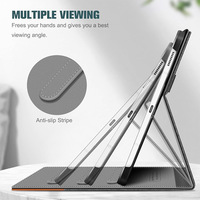 Samsung Galaxy Tab S9 FE 10.9 S10 FE için tam koruma Tablet kapak Premium PU deri ön sağlam standı Tablet kılıfı