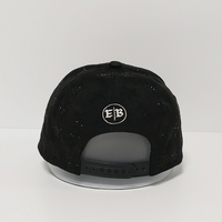 Gorras de Béisbol de Gamuza Negras Lisas Personalizadas con Bordado Customizado para Bordar