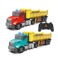 Jouets de camions à benne basculante télécommandés réalistes DWI 2.4G, modèle de camion RC de grande taille avec lumière pour enfants