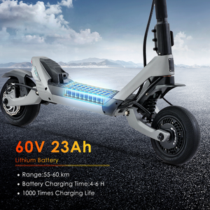 สกู๊ตเตอร์ไฟฟ้า HEZZO F6 ระบบขับเคลื่อนคู่ 3200W 60V กำลังสูง แบตเตอรี่ลิเธียม 23AH ดิสก์เบรกไฮดรอลิก ล้อ 10 นิ้ว พับได้ รับน้ำหนัก 150 กก. มอเตอร์กำลังสูง F6 คู่ 3200 - Product Image 1