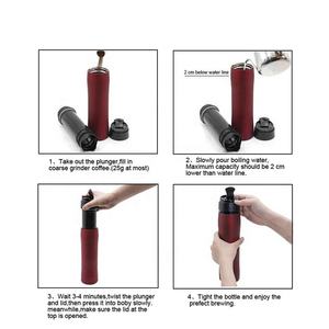 Bouteille d'eau de voyage de 350ml <span class=keywords><strong>avec</strong></span> <span class=keywords><strong>filtre</strong></span> et <span class=keywords><strong>thermos</strong></span>/bouilloire isolés à double paroi <span class=keywords><strong>avec</strong></span> logo personnalisé pour cafetière à pression française - Product Image 4