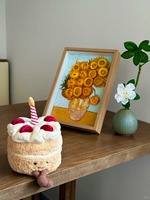   Jouet en peluche gâteau aux fraises très populaire, cadeau d'anniversaire, en tissu super doux, rembourré en coton PP, jouet pour enfants
