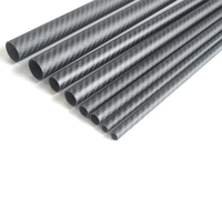 Tubo de fibra de carbono mate de sarga 3K personalizado de alta calidad Tubo de fibra de carbono Premium