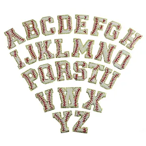 Excellent quality capital A to Z letters chenille patches letters towels custom embroidery letters