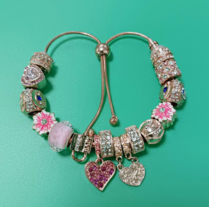 Bracelet à breloques <span class=keywords><strong>noir</strong></span> bracelet couronne ensemble bracelet meilleurs amis avec coeurs - Product Image 3