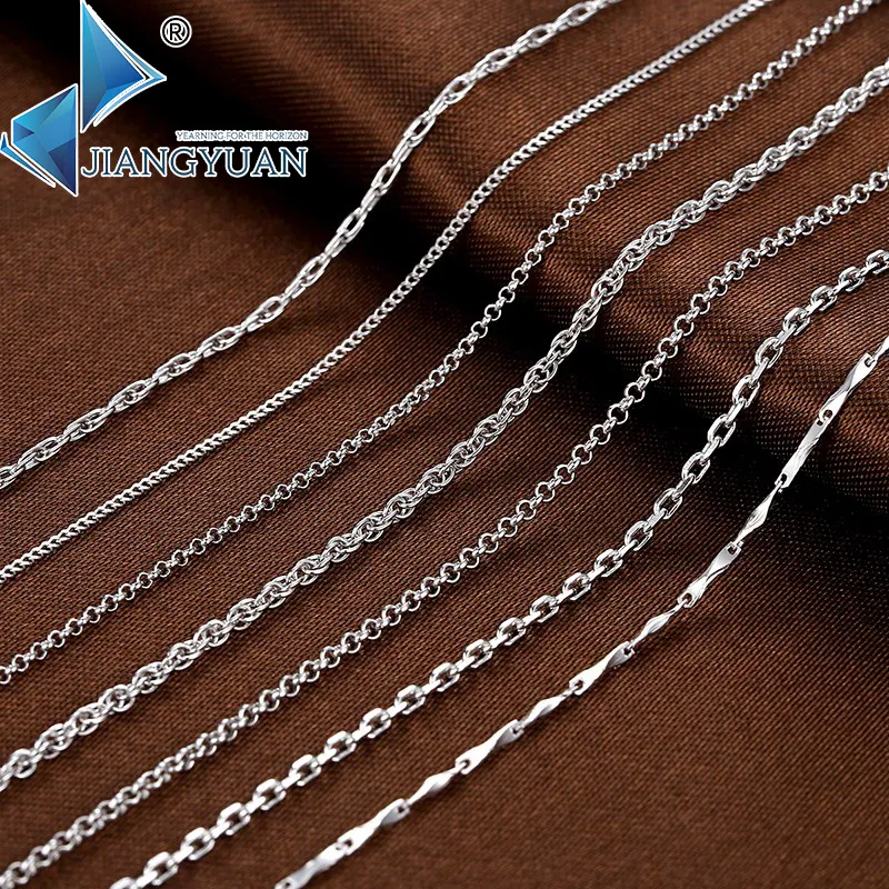 2023 New Style base chain 925 sterling silver jewelry necklace link for Women custom Jewelry Jiangyuan