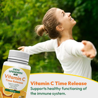 LIFEWORTH Compléments alimentaires Vitamine C Comprimés de soutien immunitaire pour adulte