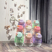 Youpule Mini Bun Dumpling Fidget Clicker Porte-clés en PVC, Jouet à pression à interrupteur mécanique, Non lumineux, Pendentif de sac, À partir de 14 ans