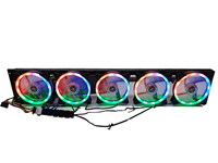Rak GPU Full Tower Profesional untuk Multi-Kartu Grafis 7 Slot Ekspansi Server In-Line Kompatibel ATX Mining Tersedia