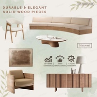 Ensemble de meubles de chambre à coucher élégant en bois massif pour villa et hôtel, lit king size, armoire, table de chevet, meuble de rangement, personnalisable, style moderne pour la maison