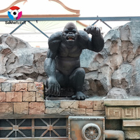 Modelo de Estatua de Gorila Animatrónico de Tamaño Real para Exteriores, Disfraz de Godzilla, Accesorios para Parques de Atracciones
