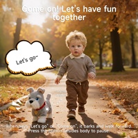 Jouet en peluche pour enfants Tumama, chien Schnauzer intelligent à commande vocale, chiot IA, chien intelligent qui marche, s'assoit, jouet musical en peluche