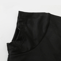 Nouveau justaucorps de danse noir élégant pour femme, col rond, manches courtes, pour examens de danse artistique et ballet