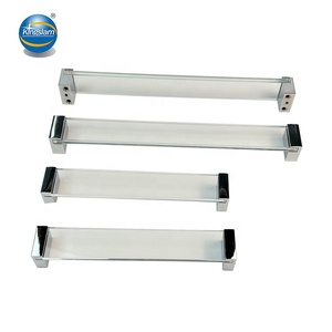 KINGSLAM <strong>Clear</strong> Tempered Glass <strong>Pulls</strong> Custom Length <strong>Drawer</strong> and Dresser Handles for Bedroom and Kitchen Cabinets - Product Image 5