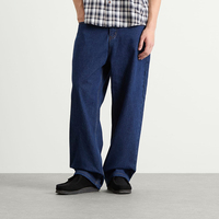 Jeans en denim ample et décontracté de style années 90 en coton lourd indigo foncé personnalisé pour hommes