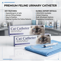 Kateter Urin Steril Anti-Refluks untuk Kucing, Kateter Tomcat untuk Drainase Urin yang Aman