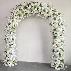 Arche de fleurs blanches pour mariage, arche de fleurs artificielles, arche de mariage, décoration florale fraîche - Product Image 3