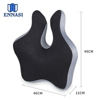 Nouvelle Coussin de Soutien Lombaire Ergonomique en Mousse à Mémoire de Forme Tricotée pour Siège de Voiture et Chaise de Bureau, Portable, Écologique, Lavable, Soulagement des Douleurs Dorsales