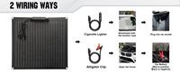 Kit de panneaux solaires flexibles ETFE personnalisés 25W avec contrôleur MPPT, chargeur et mainteneur de batterie solaire 12V pour voiture, camping-car, bateau, toit