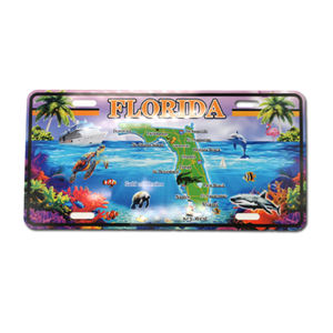 Logo personnalisé impression métal souvenir touristique santorin grec grèce <span class=keywords><strong>plaque</strong></span> d'immatriculation <span class=keywords><strong>aimant</strong></span> de réfrigérateur - Product Image 4