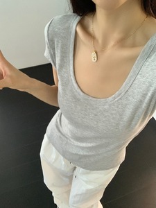 CNSHELL Basics cuello ancho sueltos deportes atléticos camisetas de mujer 95% rayón 5% Spandex camiseta <span class=keywords><strong>blanca</strong></span> en blanco - Product Image 2