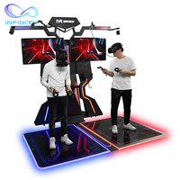 Vr Battle Juego de disparos multijugador Dos jugadores Simulador virtual Espacio 9D VR Máquina Pie Juego de andador libre Diversión interior