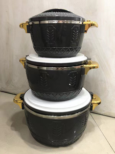 Calentador de <span class=keywords><strong>Comida</strong></span> Estilo Medio Oriente, Juego de Cazuelas Aisladas de 2.5L, 4.5L <span class=keywords><strong>y</strong></span> 6.5L con Asa Dorada <span class=keywords><strong>y</strong></span> Diseño Retro para Cocina - Product Image 4