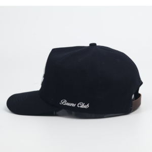 Casquettes de baseball noires personnalisées de haute qualité à 5 panneaux avec logo brodé 3D - Product Image 3