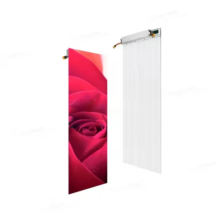 Clear Transparent P20 Indoor LED Display Panel Flexible Adhesive Curtain for Shop Store Wall Advertising PC Led Screen Film