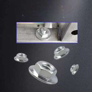 Vente en gros d'écrou à bride lisse en acier carbone/inoxydable M3 M4 M6 M7 M8 M10 M12 <span class=keywords><strong>avec</strong></span> <span class=keywords><strong>rondelle</strong></span> d'écrou à bride rotative écrou hexagonal - Product Image 5