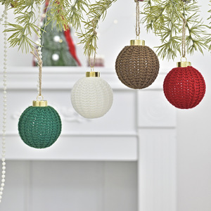 <span class=keywords><strong>Bolas</strong></span> <span class=keywords><strong>de</strong></span> <span class=keywords><strong>Navidad</strong></span> Tejidas <span class=keywords><strong>a</strong></span> <span class=keywords><strong>Crochet</strong></span> Hechas <span class=keywords><strong>a</strong></span> Mano, Adornos Decorativos para Árbol <span class=keywords><strong>de</strong></span> <span class=keywords><strong>Navidad</strong></span>, Estilo INS, Decoración para el Hogar - Product Image 4