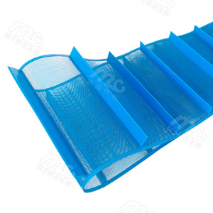 Polyester Mesh Conveyor Belt With <b>Side</b> <b>Plates</b> For Fruit Vegetable Washing And Tea Processing - Product Image 4