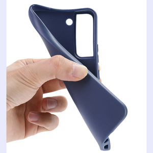 เคสโทรศัพท์ซิลิโคน TPU สีลูกกวาดแบบนิ่มบางเฉียบสำหรับ <span class=keywords><strong>Samsung</strong></span> S21 Plus S22 S23 Ultra S24 Plus S25 สีดำด้าน - Product Image 2