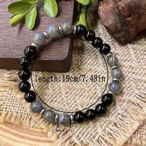 Natural Stone <b>Bracelet</b> Colorful Glass Beaded Business Prosperity Innovative Best Seller Maintenance Tips Card - Product Image 3