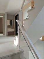 Système de garde-corps en verre trempé, main courante en acier inoxydable, quincaillerie pour escaliers, balcon, villas, hôtels, résistant à la rouille, minimaliste