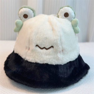 Automne et <span class=keywords><strong>hiver</strong></span> femmes grenouille cheveux seau chapeau chaud Imitation fourrure seau chapeau avec cache-oreilles adapté aux scènes de pêche de loisirs - Product Image 6