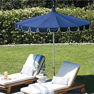 Parasol Glamping personalizado con rayas azules y blancas, decoración de jardín, restaurante, piscina, playa, sol, pagoda, sombrilla - Product Image 3