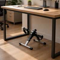 Mini vélo d'exercice compact et portable à pédale pour sous le bureau, machine de fitness cardio pour les bras et les jambes avec écran LCD