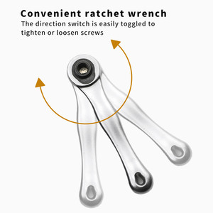 Industrial Grade Hexagon <b>Ratchet</b> <b>Spanner</b> Quick Release Mini Wrench <b>Set</b> with Chrome Steel Handle and Screwdriver Bits - Product Image 4