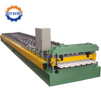 Machine de fabrication de tôles IBR en tuiles émaillées de haute qualité, machine de pressage pour tôles de toiture ondulées et trapézoïdales à double couche