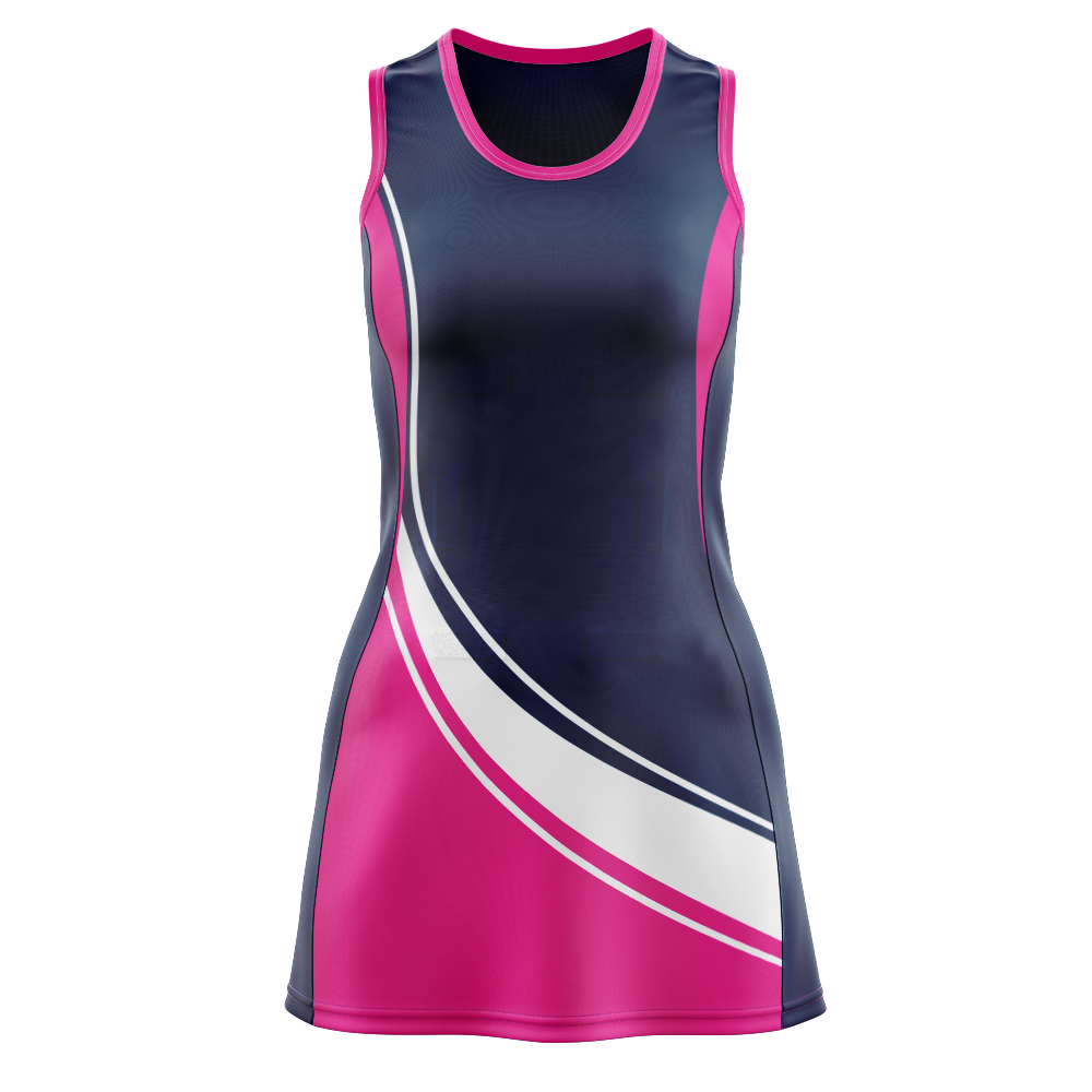 pink netball dress Women Long Fashion Dress Sports Netball Dress Sublimation Wholesale Custom  - Women Netball Dress and Netball Dress Sublimation price