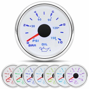 Tachimetro Vintage 6 Gauge 8000 RPM Set 85mm 52mm per Camion 80 MPH 12V con Quadrante Nero e Retroilluminazione Bianca per Auto/Automobile - Product Image 5