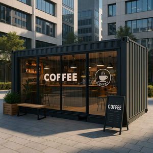 Thiết lập nhanh chóng nhà CONTAINER hàng hóa với thiết kế hiện đại không thấm nước cho địa điểm bán lẻ ngoài trời cho căn hộ làm bảng điều khiển bánh sandwich thép - Product Image 1