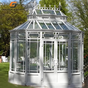 ห้องอาบแดดกระจกสไตล์วิคตอเรีย GS พร้อมหลังคาโค้งและกรอบตกแต่ง - Product Image 3